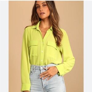 Old Navy Lime Green Long Sleeves Shirt  XSmall​